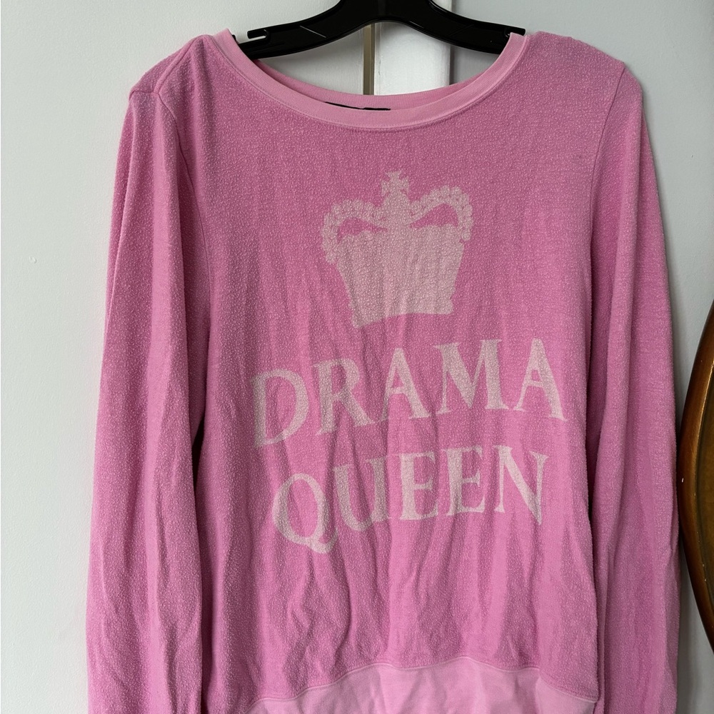 Wildfox Pink Graphic Sweater